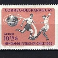 Sellos: 1962 PARAGUAY - DEPORTES - COPA MUNDIAL DE FÚTBOL CHILE 1962 - NUEVOS MNH** 