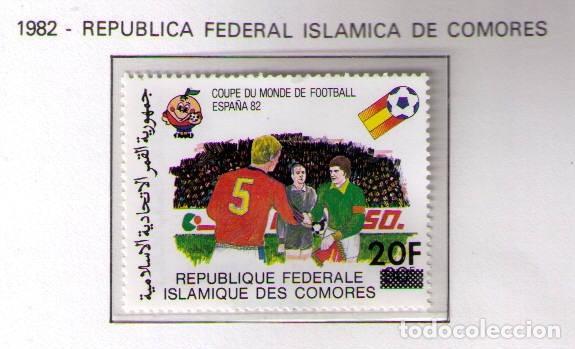Sellos: COMORES 1982 - CAMPEONATO DEL MUNDO DE FUTBOL ESPA&Ntilde;A'82 - YVERT N&ordm; 354** SOBRECARGADO