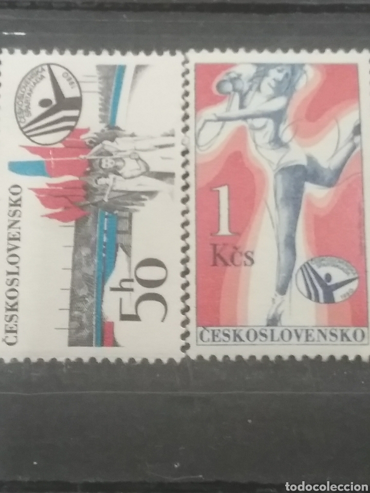 Sellos: Sellos R. Checoslovaquia nuevo/1980/espartakiada/deporte/juegos/banderas/atletas/gimnasia/ritmica/em
