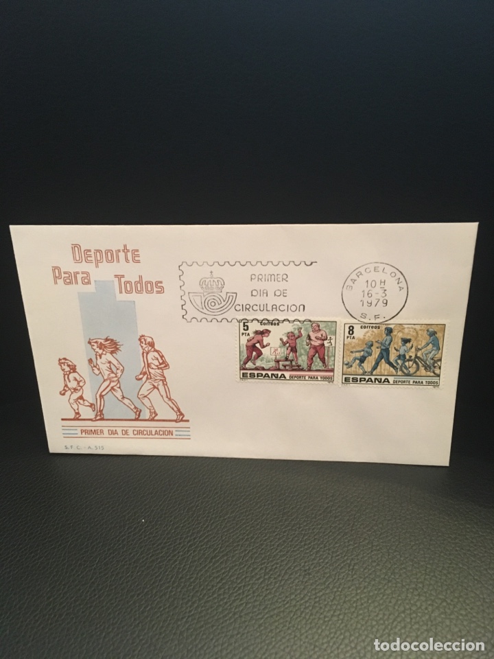 Sellos: SOBRE PRIMER D&Iacute;A DEPORTE PARA TODOS 1979