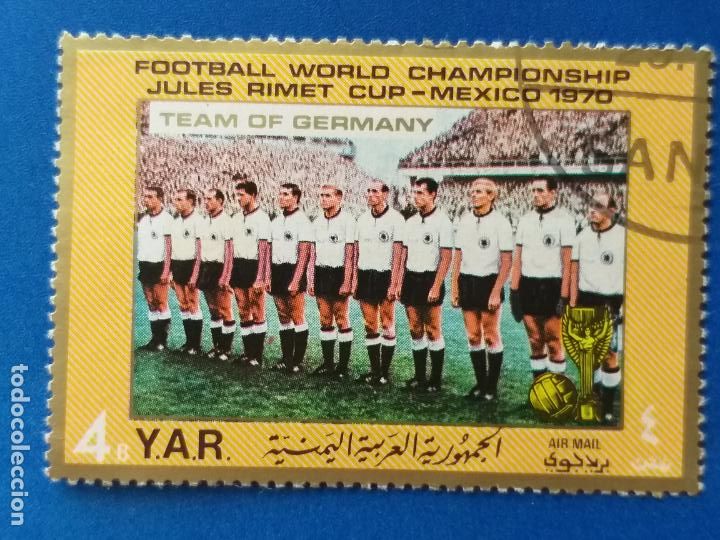 Stamps: YEMEN. A&Ntilde;O 1970.COPA MUNDIAL DE FUTBOL MEXICO 70. SELECCION ALEMANIA- JULES RIMET- FIFA