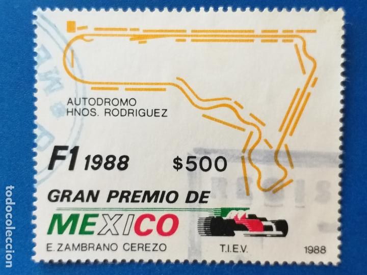 Briefmarken: AUTOMOVILISMO. SELLO DE MEXICO. A&Ntilde;O 1988. GRAN PREMIO DE MEXICO DE F-1