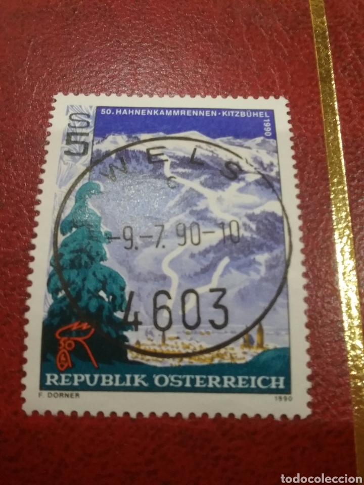Timbres: Sellos Austria (Osterreich) mtdos/1990/50Aniv/pistas/esqui/alpino/deporte/naturaleza/arboles/flora/m
