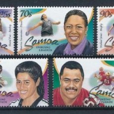 Sellos: SAMOA 2003 IVERT 962/66 *** DEPORTES - GRANDES CAMPEONES DE LA ISLA DE SAMOA. Lote 222567966