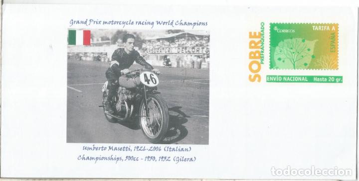 Timbres: ENTERO POSTAL UMBERTO MASETTI MOTOCICLISMO MOTORCYCLING CON IMPRESION PRIVADA PRIVATE PRINT