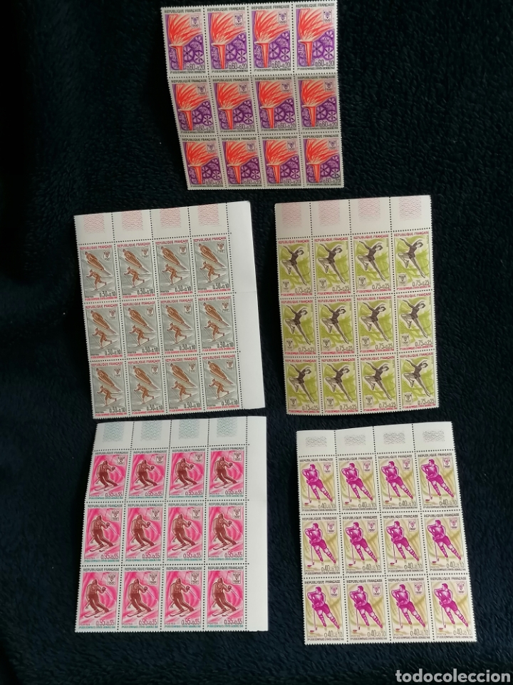 Sellos: Olimpiadas 1968 Francia yvert 1543/7 pliego series MNH ***