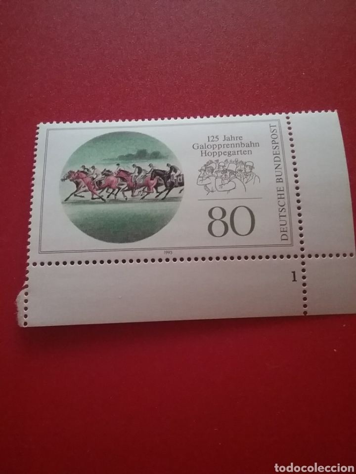 Sellos: Sello Alemania R. Federal nuevo/1993/CXXVAniv/hipodromo/caballos/deporte/carreras/Dahwiz/hipica/