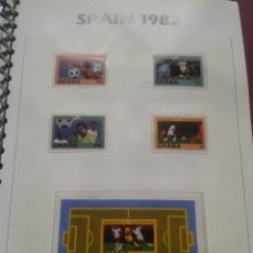Sellos: GHANA 1982 HOJA BLOQUE + SELLOS CONMEMORATIVOS DE LA COPA MUNDIAL DE FUTBOL ESPAÑA 82 FIFA
