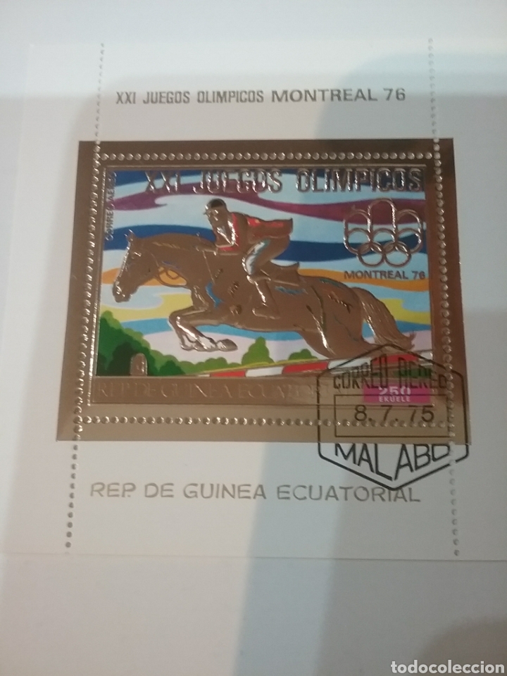Stamps: HB G. Ecuatorial mtda/1976/juegos/olimpiada/Montreal/Canada/serie/oro?/hipica/caballo/deporte/salto/