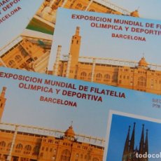 Sellos: 4 HOJAS IGUALES / OLYMPHILEX 92 BARCELONA - EXPOSICIÓN MUNDIAL DE FILATELIA OLÍMPICA Y DEPORTIVA. Lote 312889123