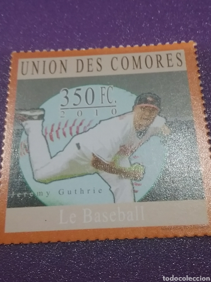 Briefmarken: Sello Comoras (I. Comores) nuevo/2010/jugadores/biesbol/Jeremi/deporte/copa/arleta