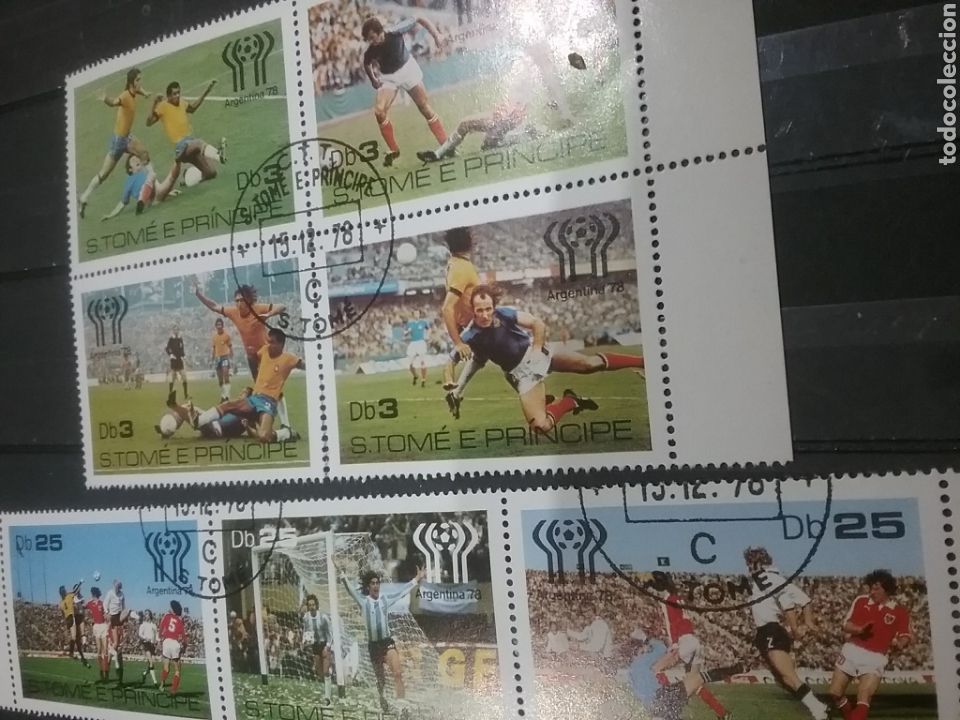 Sellos: Sello Tome y Principe mtdo/1978/copa/campeonato/mundial/futbol/Argentina/deporte/juego/seleccion/ban