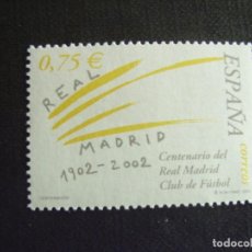 Sellos: ESPAÑA Nº EDIFIL 3880*** AÑO 2002. FUTBOL. CENTENARIO DEL REAL MADRID C.F.
