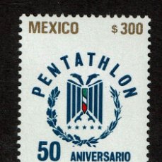 Sellos: SERIE DE 1 SELLO 50 ANIVERSARIO PENTATLON. MEXICO 1988.. Lote 391313659