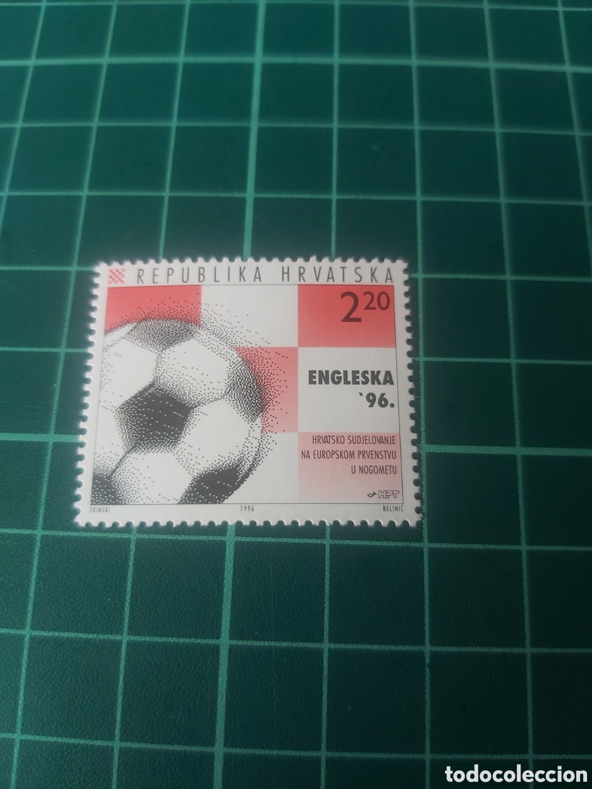 Briefmarken: F&uacute;tbol deportes.1996 Rep&uacute;blica hrvatska Croacia serie completa nuevo