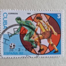 Sellos: SELLO USADO CUBA 1981- COPA MUNDIAL DE FUTBOL ESPAÑA 82. Lote 401148709