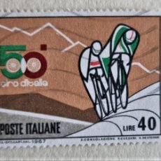Sellos: SELLO USADO ITALIA 1967 CICLISMO - 50º ANIVERSARIO DEL GIRO DE ITALIA