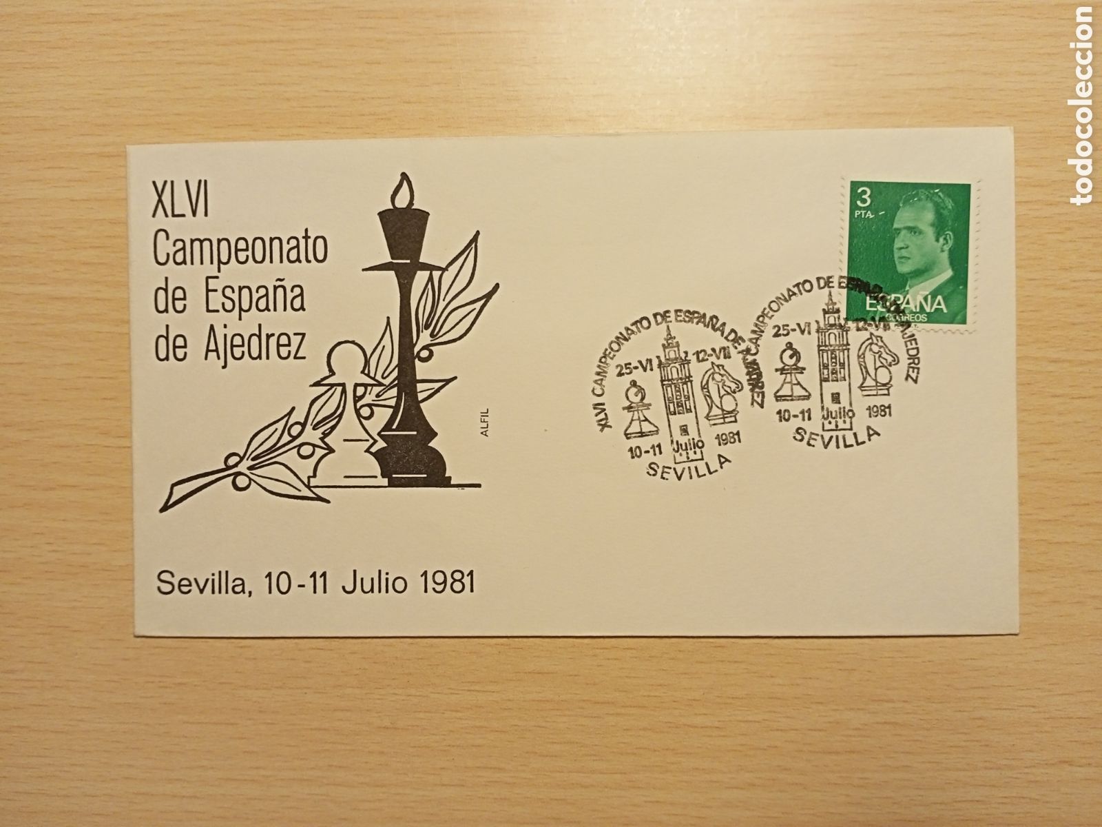 Sellos: Sobre Ajedrez Sevilla (1981) - Foto 1