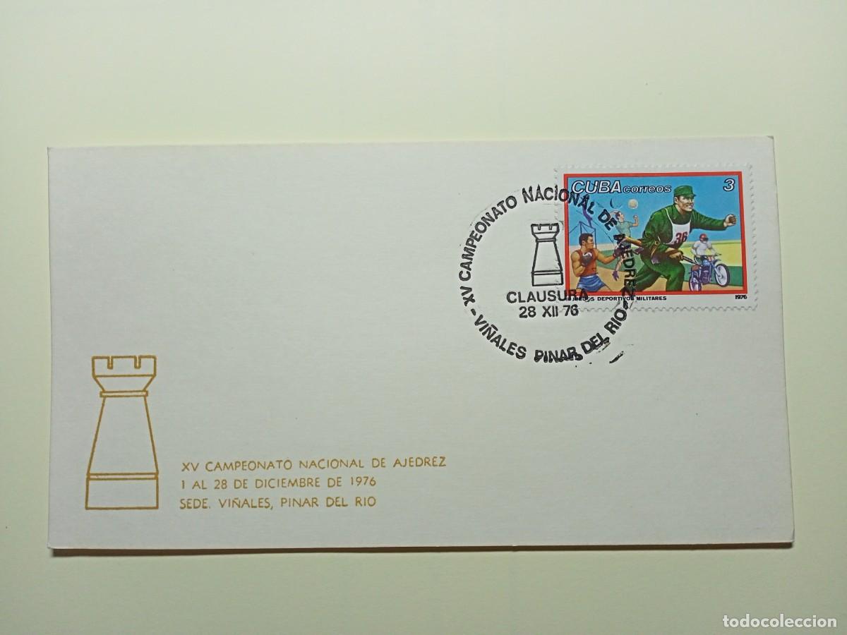 Sellos: Sobre ajedrez Cuba 1976 - Foto 1