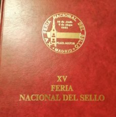 Sellos: XV FERIA NACIONAL DEL SELLO, 1982, 10 HOJITAS CIUDAD SEDE, DENTADAS, SIN DENTAR Y PRUEBAS EN NEGRO,