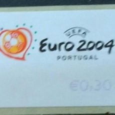 Sellos: PORTUGAL 2002. ATM. FÚTBOL EURO 2004. NUEVO - MNH**