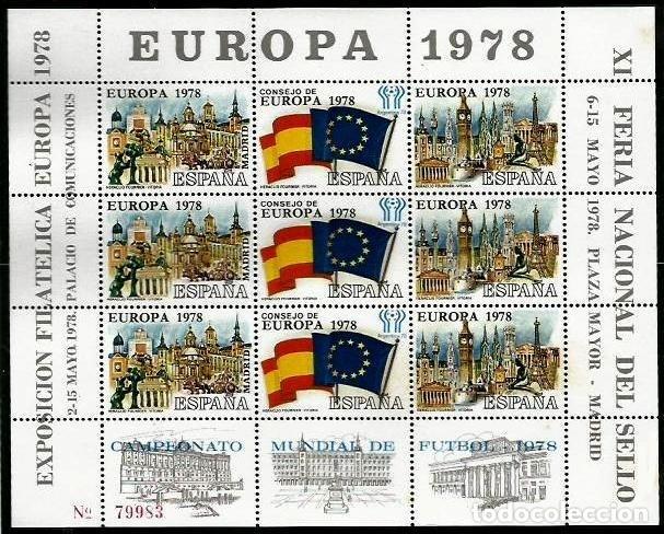 Sellos: HOJA RECUERDO EUROPA 1978 - MUNDIAL ARGENTINA