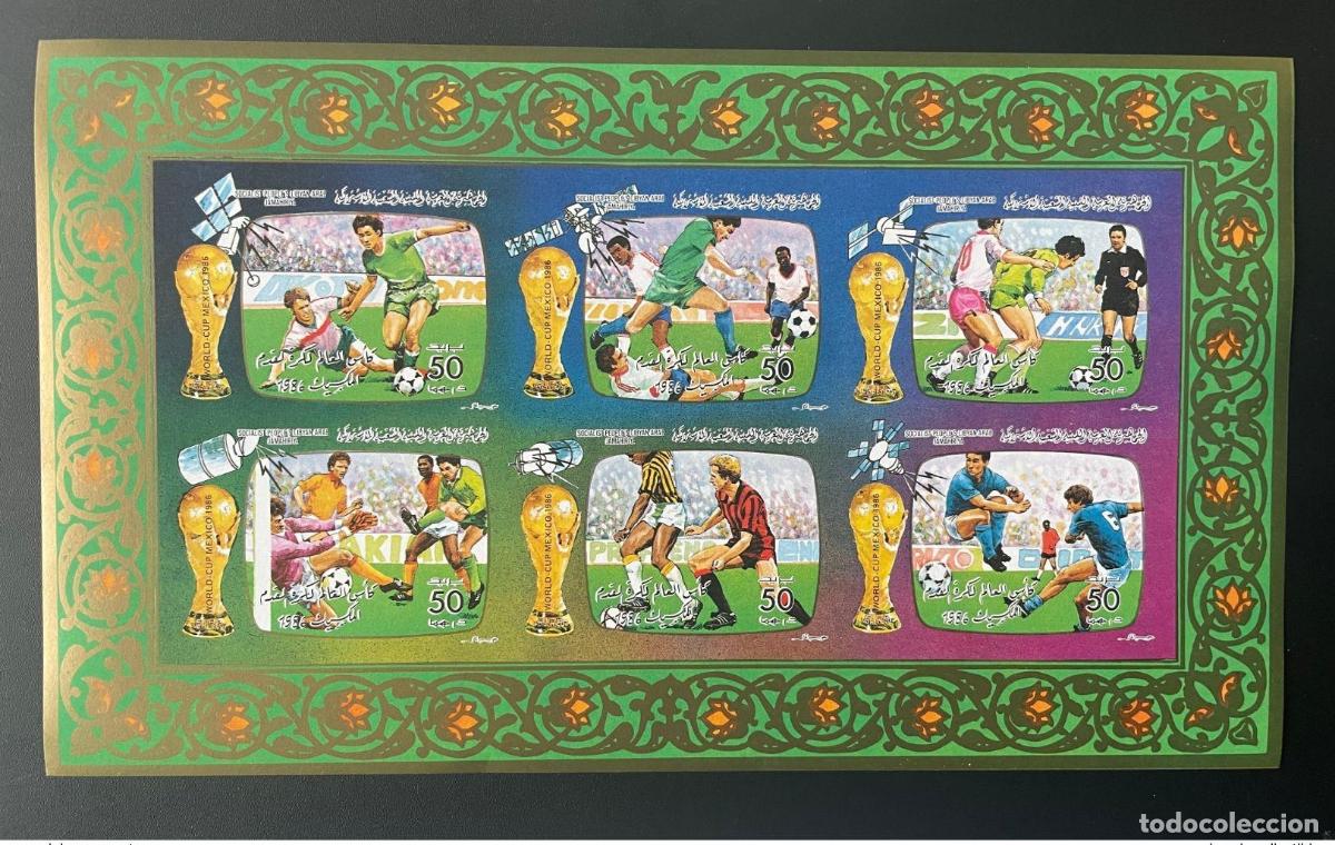 Sellos: Libya 1986 Mi. 1659 - 1664 L&aacute;mina ND Football Copa Mundial de la FIFA M&eacute;xico F&uacute;tbol