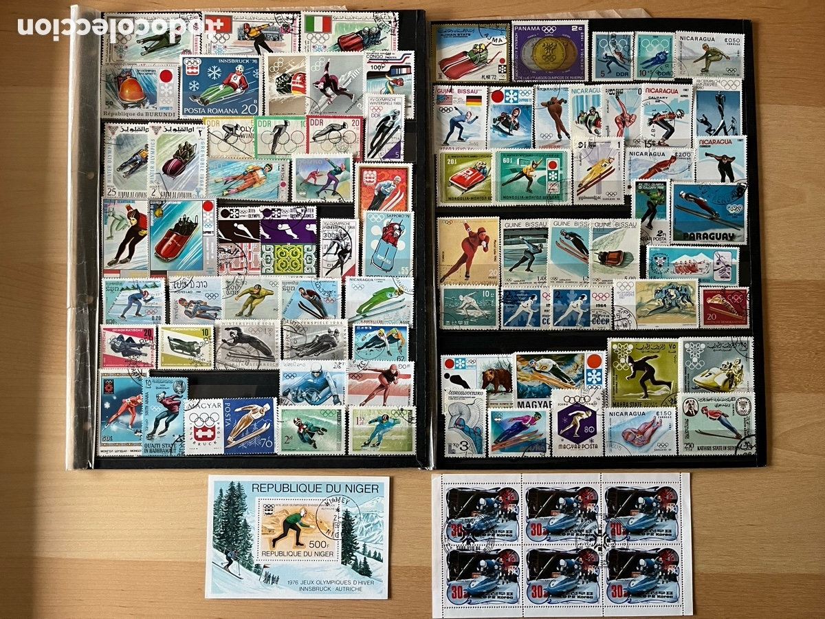 Sellos: BONITA COLECCI&Oacute;N DEPORTES INVIERNO. PRUEBAS DE VELOCIDAD Y SALTOS.