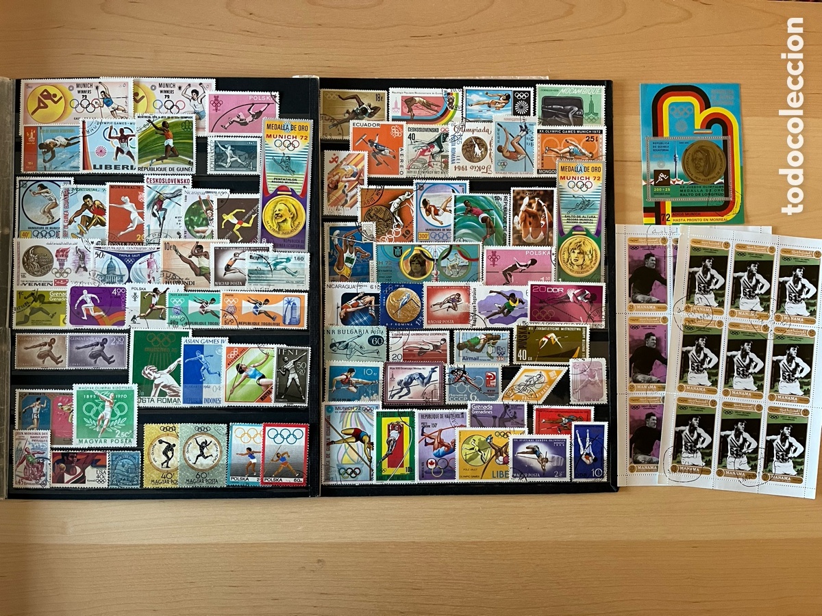 Sellos: COLECCI&Oacute;N DE SALTOS Y LANZAMIENTOS DE ATLETISMO. DEPORTES