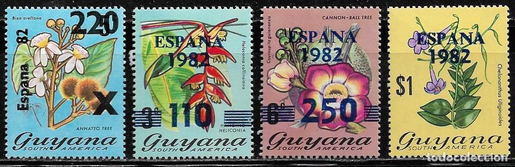 Sellos: GUYANA 1981, Ivert 696/99. - CAMPEONATO MUNDIAL F&Uacute;TBOL ESPA&Ntilde;A 82. MNH.