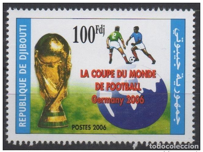 Sellos: Yibuti 2005 Mi. 807A **nueve MNH Copa Mundial de F&uacute;tbol 2006 Alemania RARO