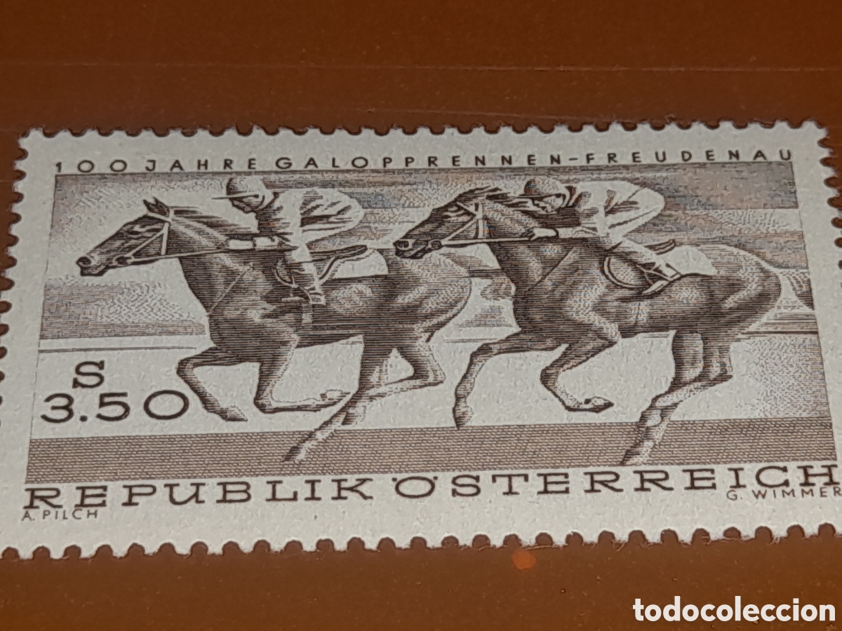 Sellos: Sello Austria nuevo 1968. 100Aniv carrera caballos. Deporte. Doma. H&iacute;pica. Fauna. Mam&iacute;fero.