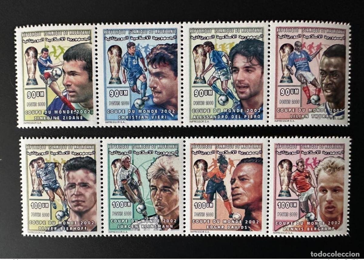 Sellos: Mauritania 2000 Mi. 1098 - 1105 FIFA 2002 Copa Mundial de F&uacute;tbol Jap&oacute;n