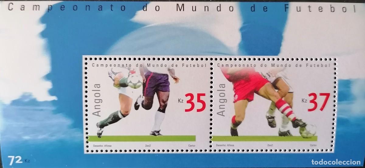 Sellos: ANGOLA 2002 - HB CAMPEONATO MUNDIAL DE F&Uacute;TBOL