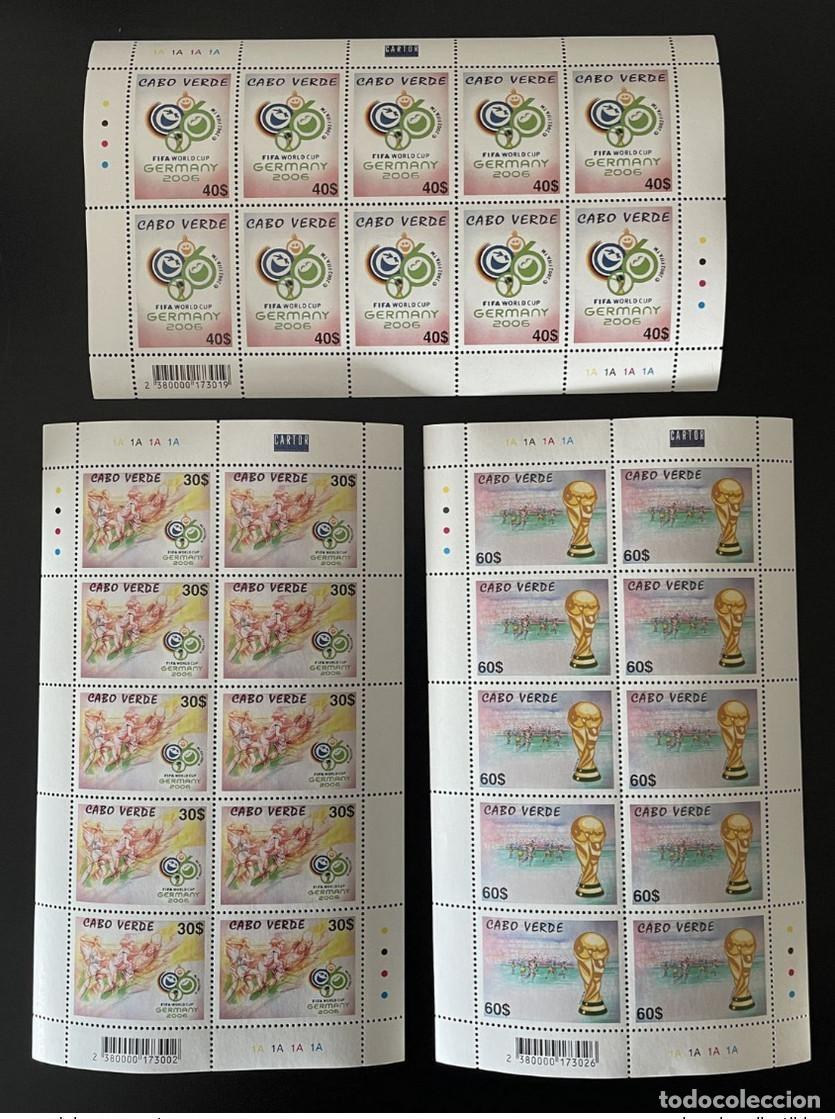 Sellos: Cabo Verde 2006 Mi. 890 - 892 hoja del Mundial de F&uacute;tbol Alemania
