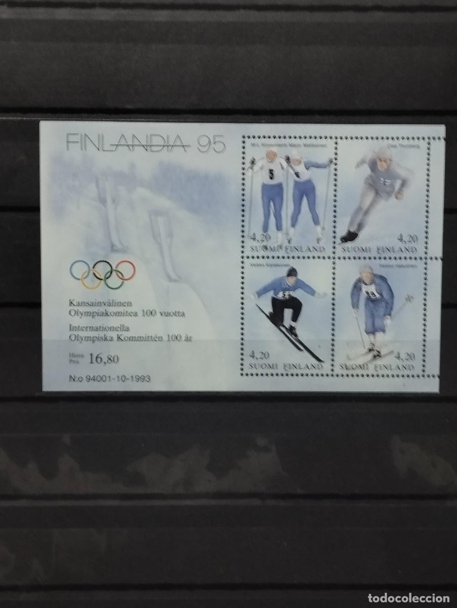 Sellos: 28.04/ Finlandia. 1993. Bloque en nuevo. J.O. invierno 1995