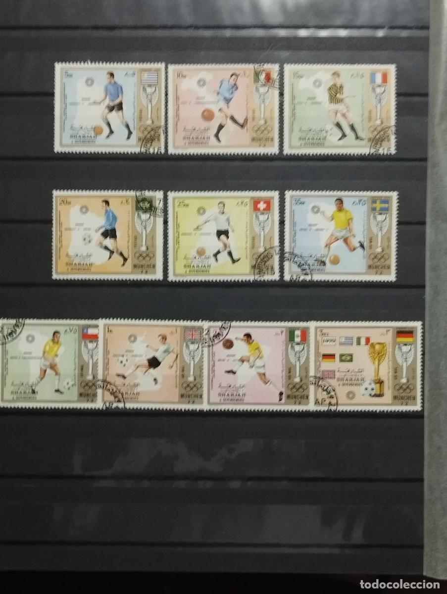 Sellos: 28.04/ Sharjan/ Emiratos/ .1972. Ser&iacute;a completa en usado. Copa mundial Munich