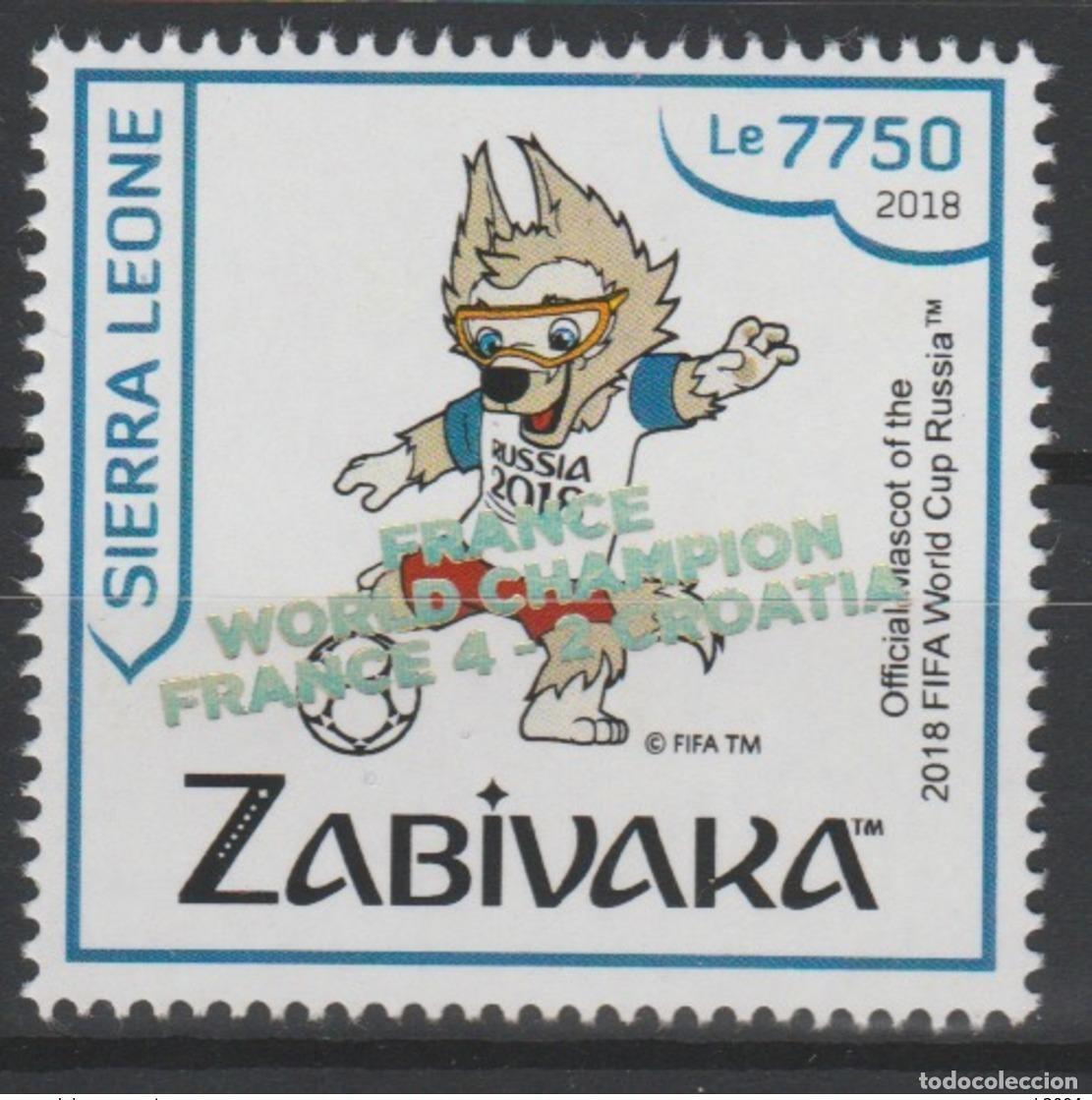 Sellos: Encuesta de Sierra Leona 2018. (II) FRANCIA CAMPEONA la Copa Mundial FIFA Rusia F&uacute;tbol