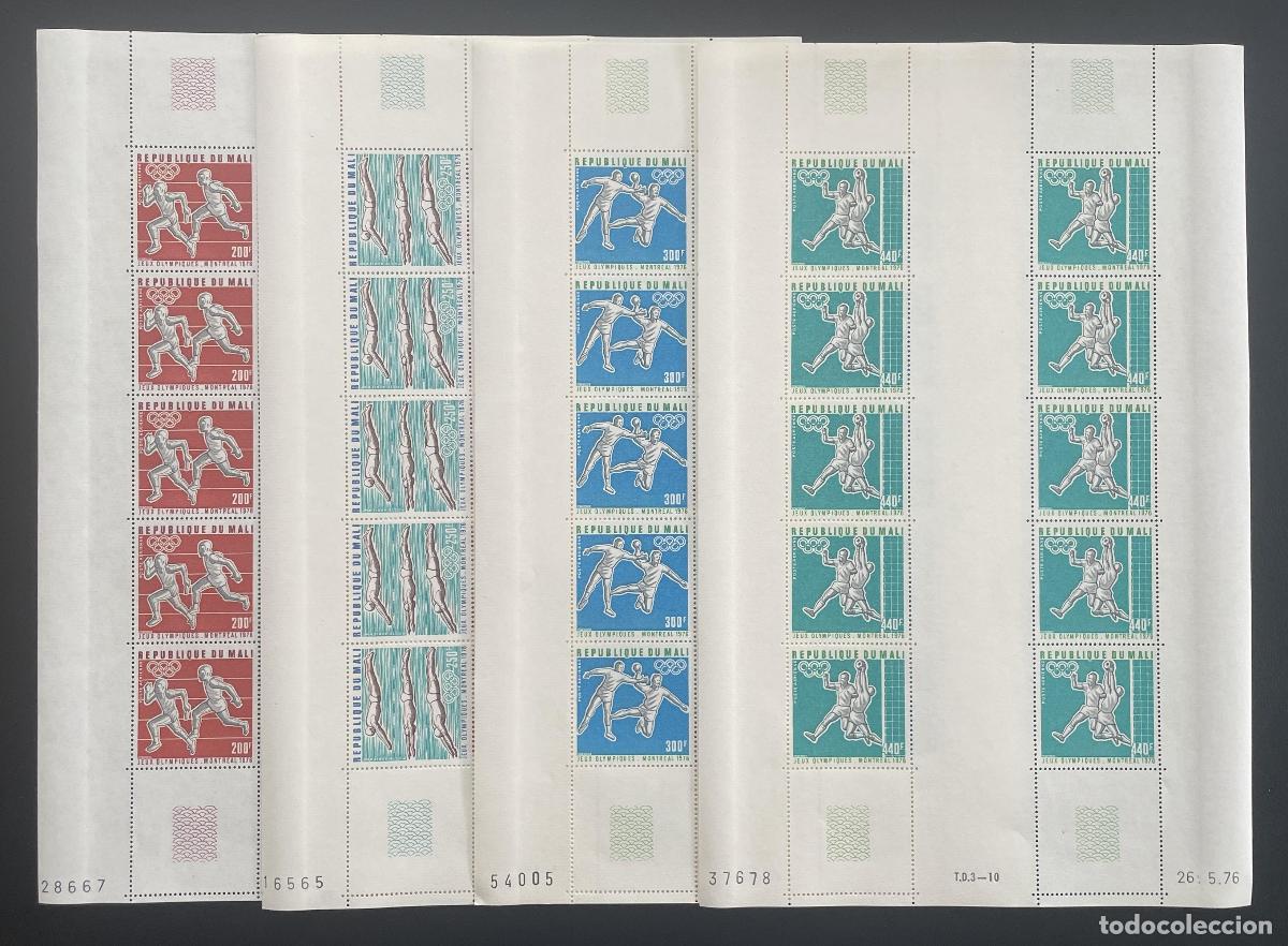 Sellos: Mali 1976 YT PA 276-279 bloque Juegos Ol&iacute;mpicos Montreal deportes