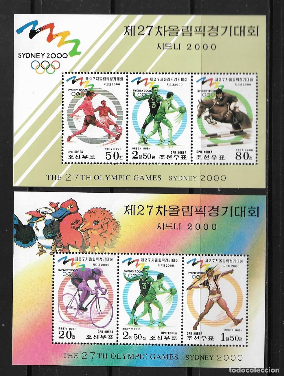 Sellos: COREA 1998, HOJAS BLOQUE JUEGOS OL&Iacute;MPICOS DE VERAN0 SIDNEY 2000. MNH.