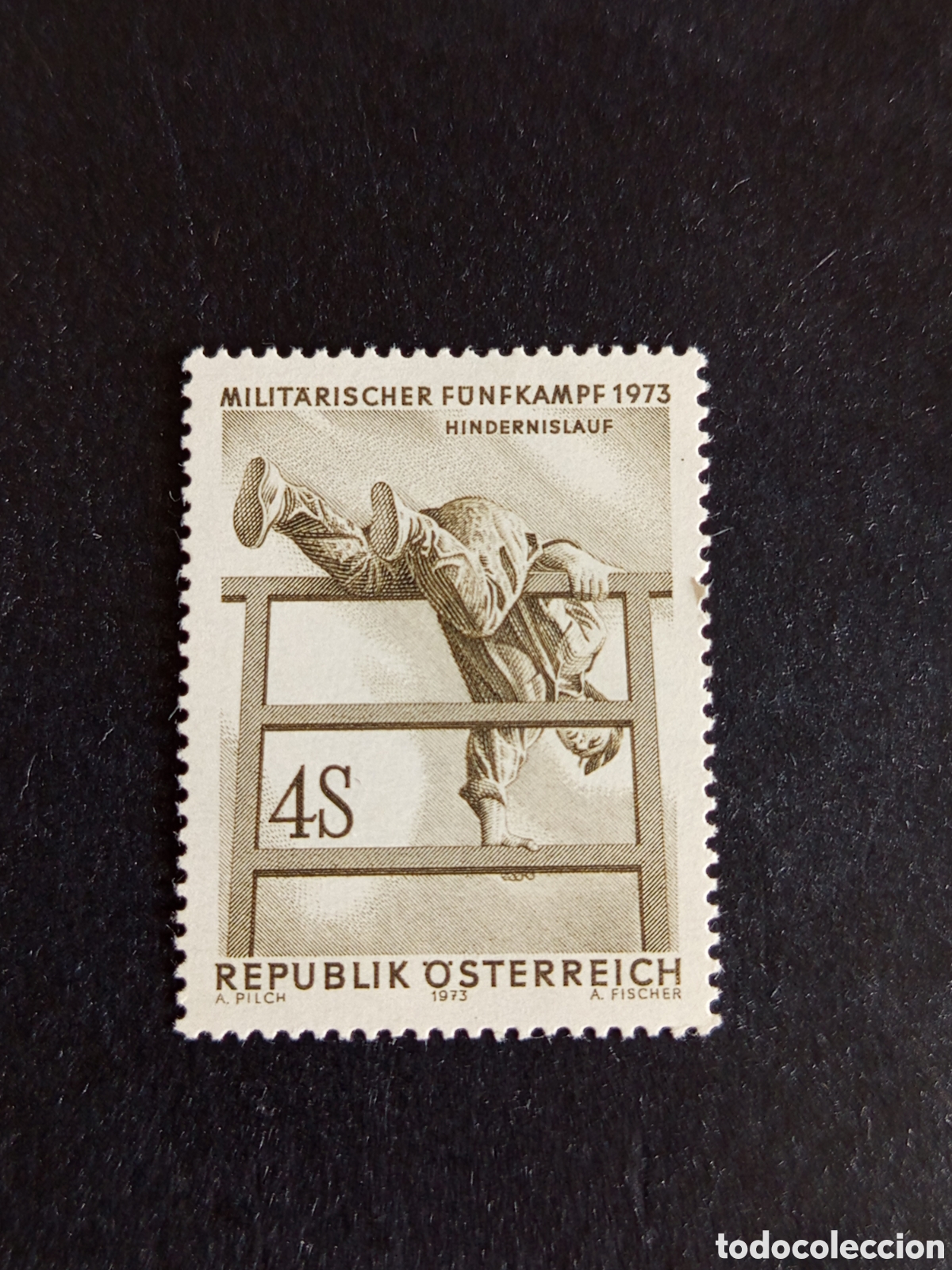 Sellos: AUSTRIA, 1973. Deporte: pentatl&oacute;n militar. Yvert 1247. Ver fotos. Pedido m&iacute;nimo 3 &euro;. Serie completa
