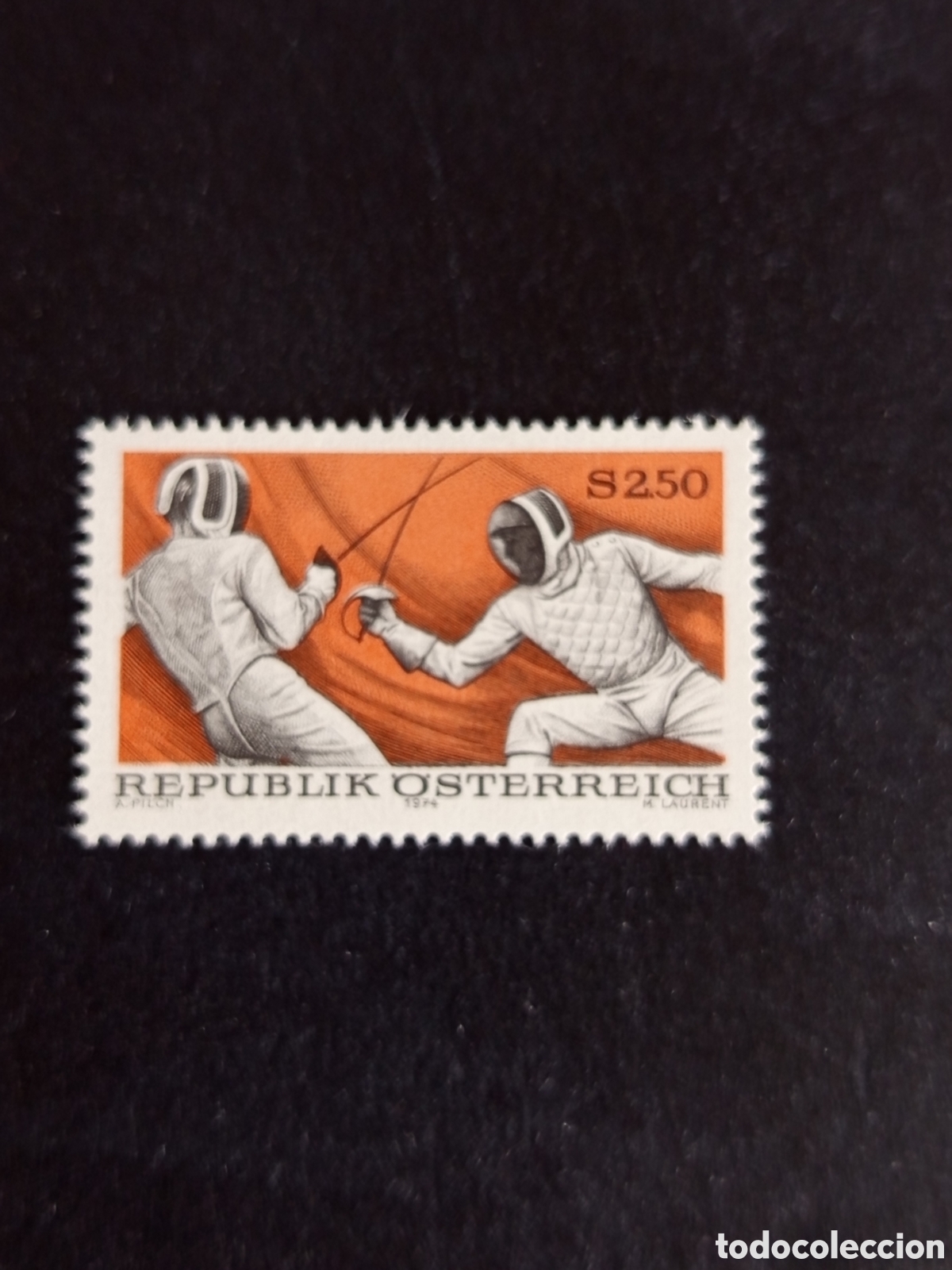 Sellos: AUSTRIA, 1974. Deportes: esgrima. Arte. Yvert 1285. Pedido m&iacute;nimo 3 &euro;. Ver fotos. Serie completa