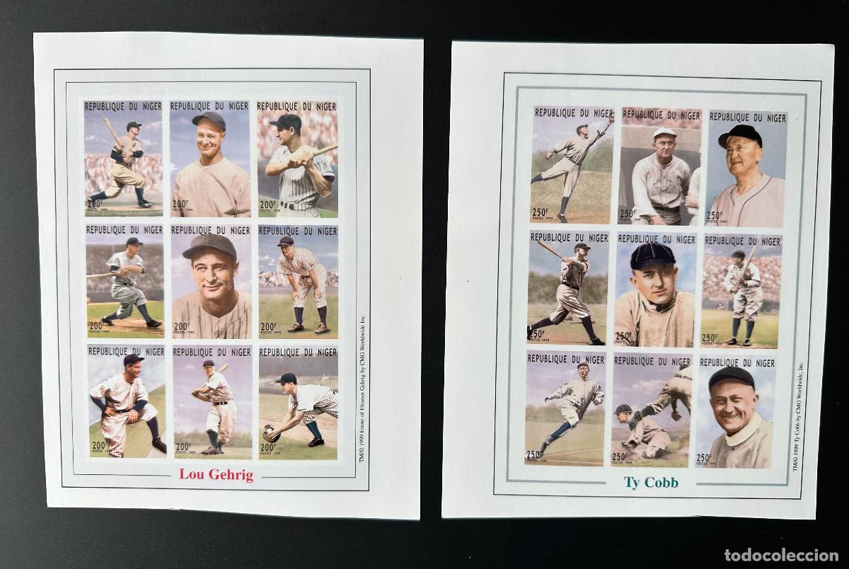 Sellos: N&iacute;ger 1999 Mi. 1664 - 1672 1675 1683 ensayos fotogr&aacute;ficos Gehring Ty Cobb Baseball
