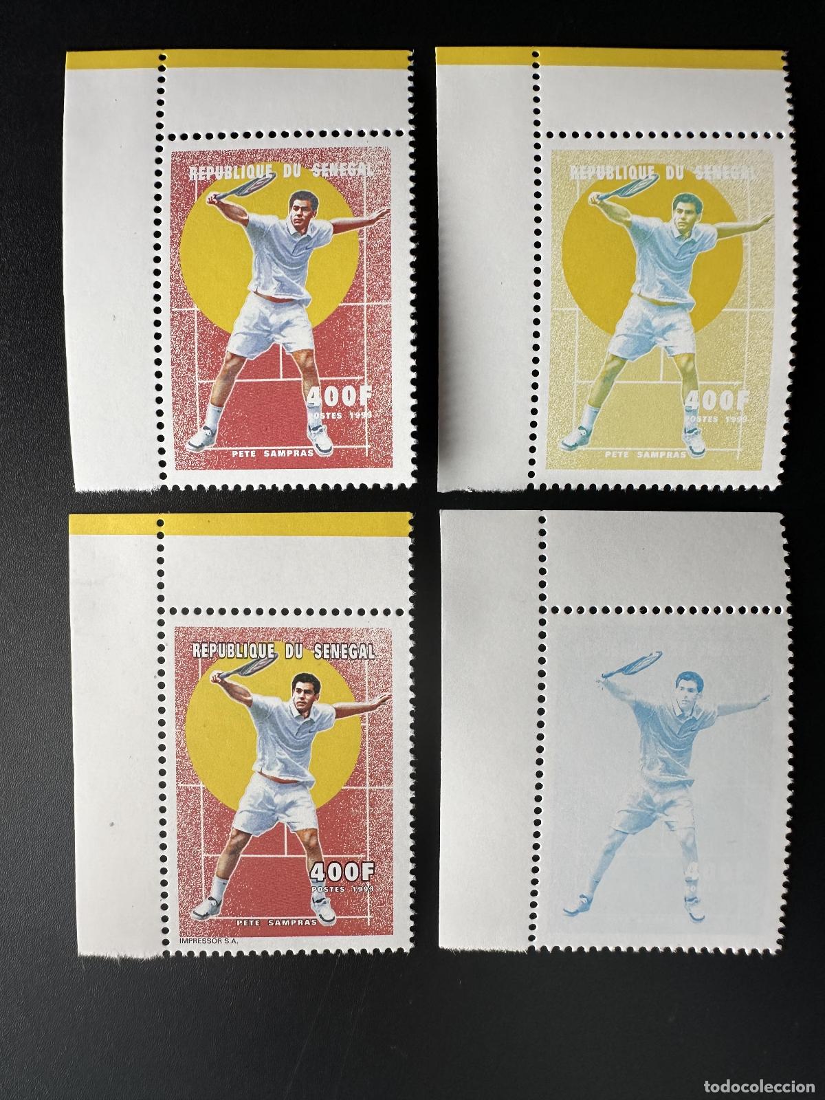 Sellos: Senegal 1999 Mi. 1697 pruebas de color 400 F Pete Sampras Tennis Sport EE. UU.