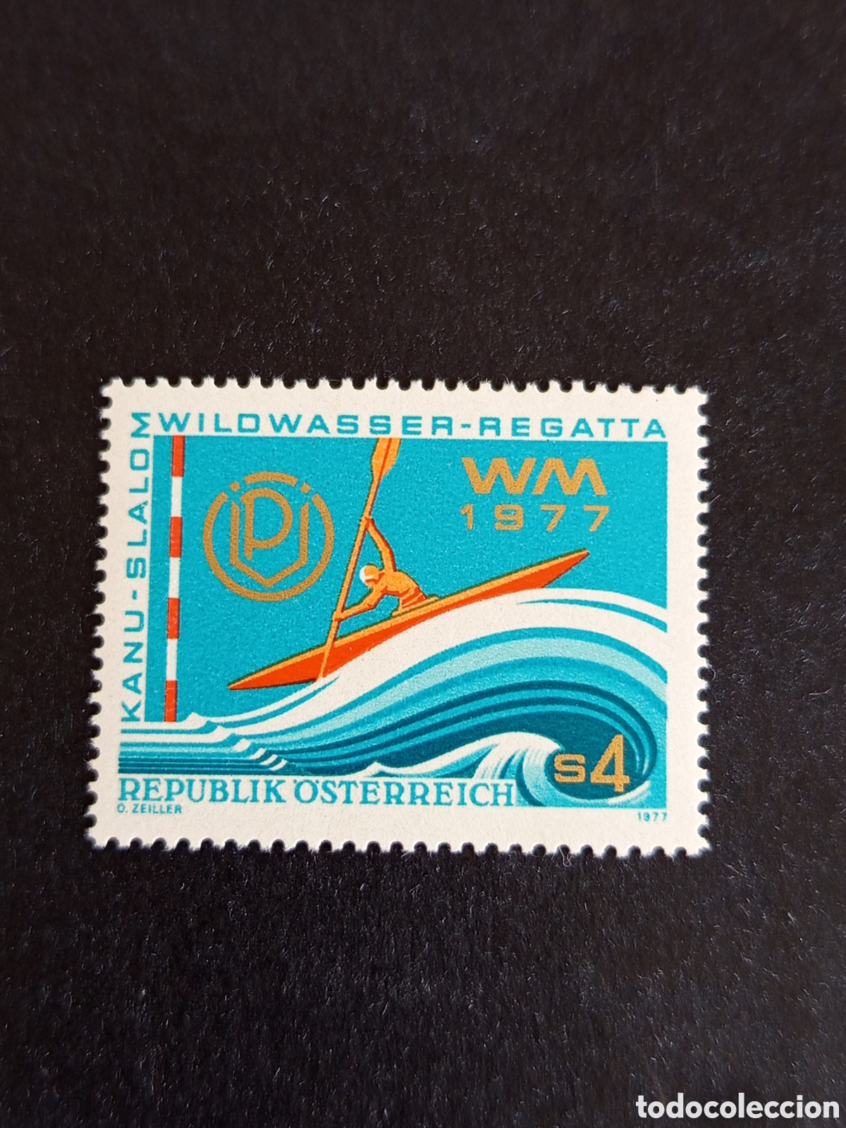 Sellos: AUSTRIA, 1977. Deportes: kayak. Campeonato del mundo. Yvert 1385. Pedido m&iacute;nimo 3 &euro;. Ver fotos.