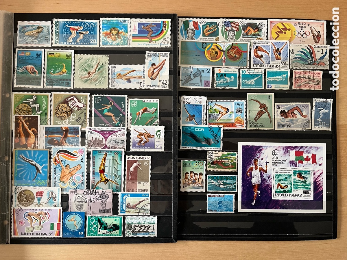 Sellos: DEPORTES ACU&Aacute;TICOS NATACI&Oacute;N Y SALTOS.