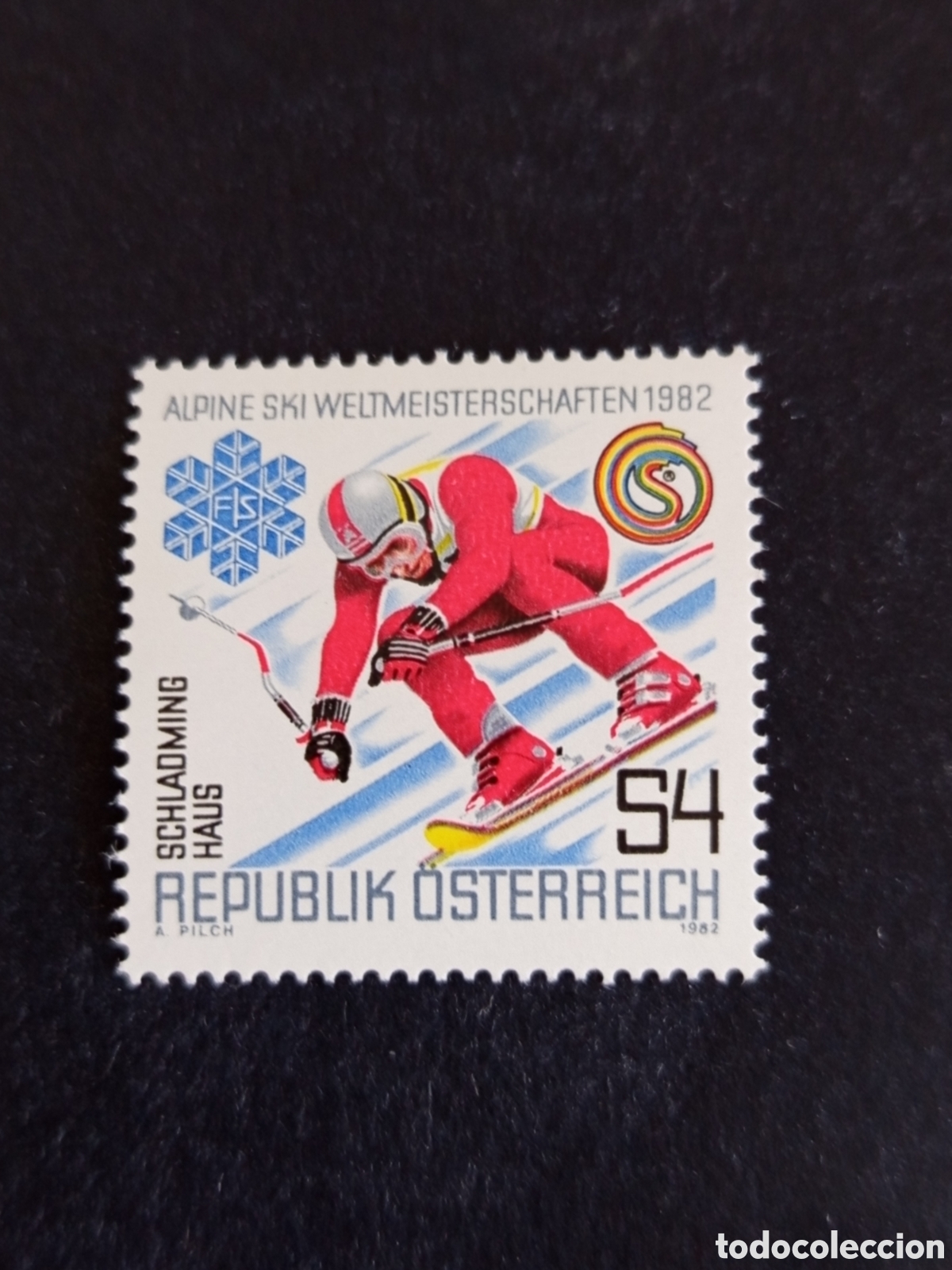 Sellos: AUSTRIA, 1982. Deportes: ski alpino. Campeonato mundial. Yvert 1524. Pedido m&iacute;nimo 3 &euro;. Ver fotos.