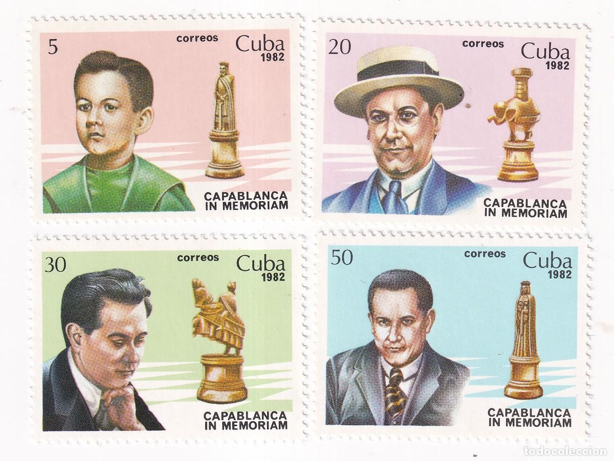 Sellos: AJEDREZ CHESS - CUBA 1982 - YVERT 2409/2412 ** - IN MEMORIAM A CAPABLANCA - NUEVOS