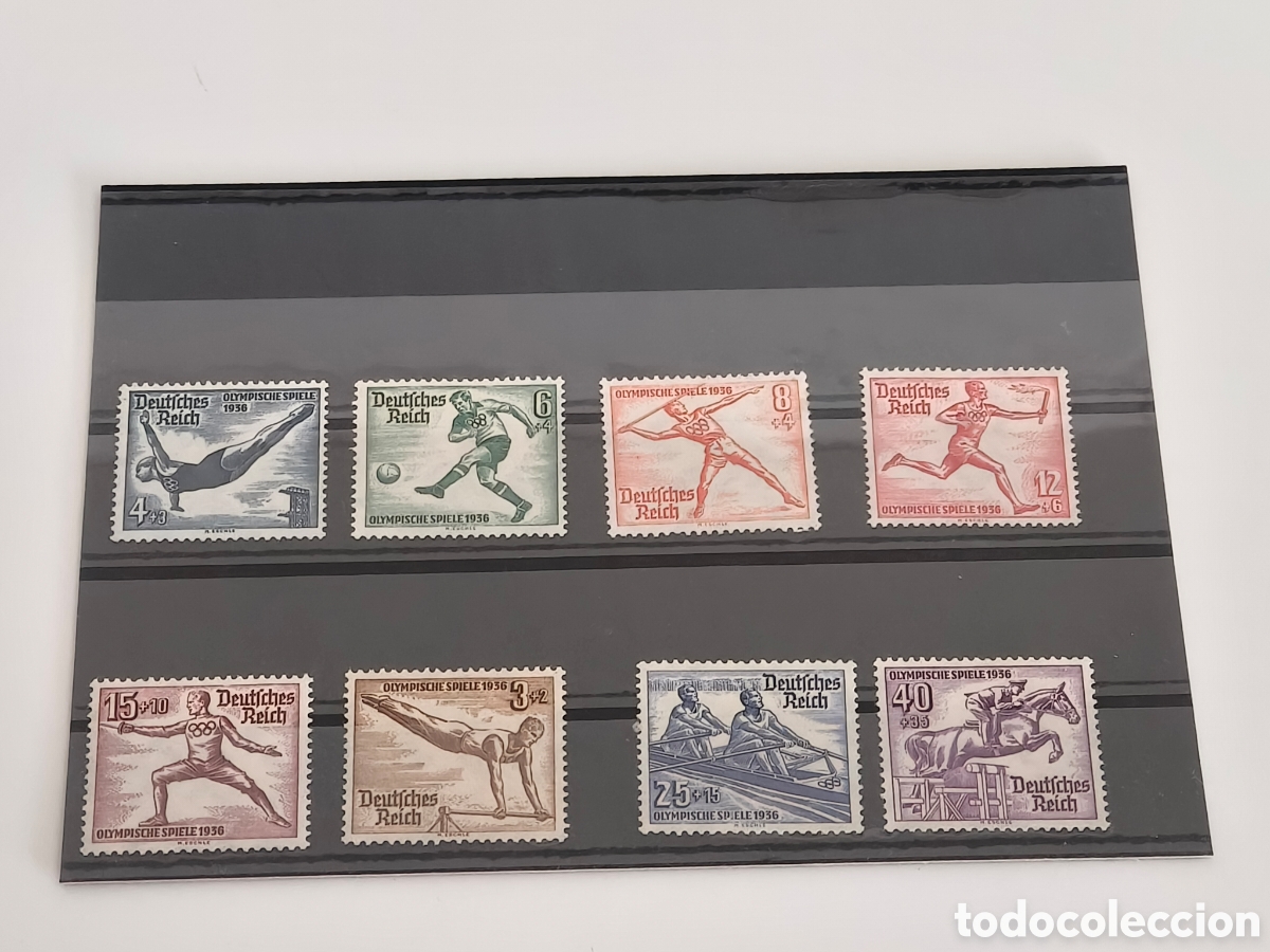 Sellos: Alemania Imperio WW2 sellos Olimpiadas 1936 yvert 565/72 sellos nuevos * chanela