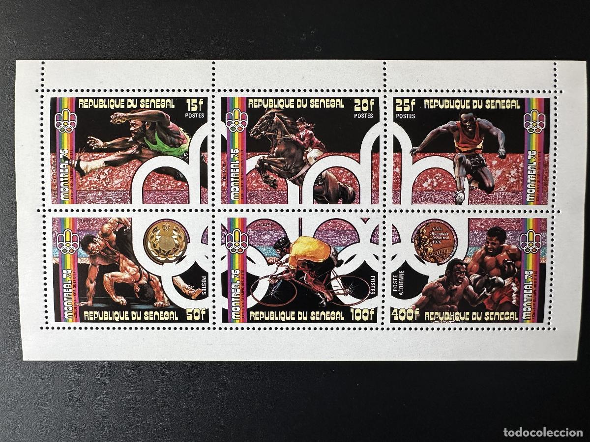 Sellos: Senegal 1976 Mi. 597 - 603 hojas Ciclismo Boxeo Juegos Ol&iacute;mpicos Montreal